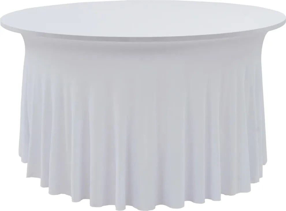 vidaXL Huse elastice de masă lungi, 2 buc., alb, 180x74 cm