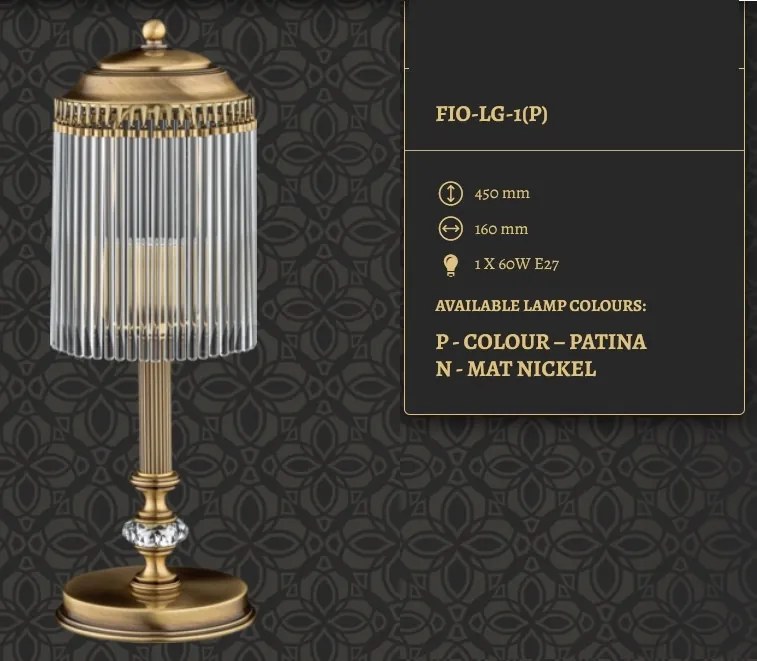 Veioza design clasic realizata manual Fiore