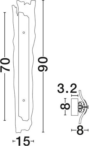 Aplica de perete LED design decorativ VELAR