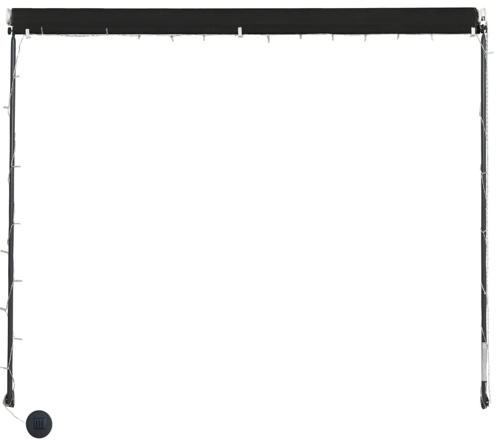 Copertina retractabila cu LED, antracit, 100 x 150 cm Antracit, 100 x 150 cm