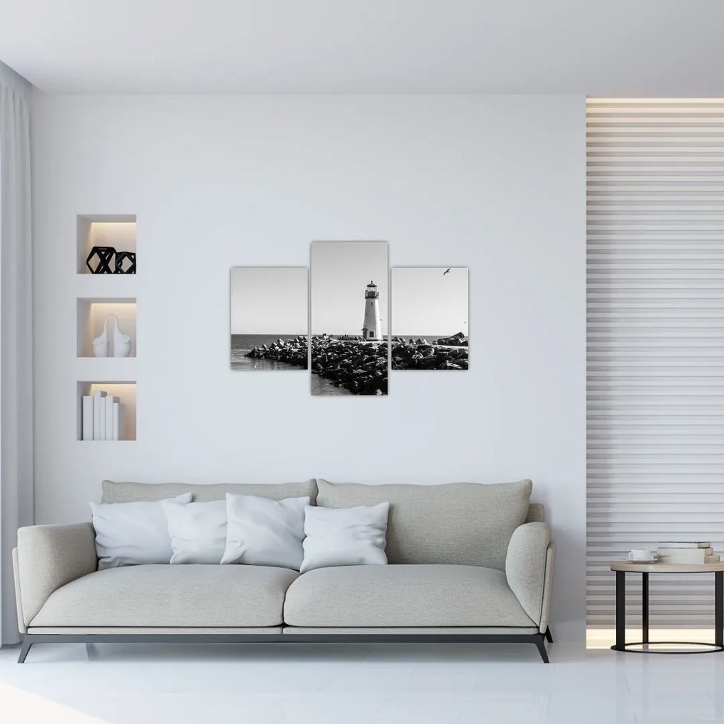 Tablou - Far de pe coastă, Santa Cruz, California (90x60 cm)