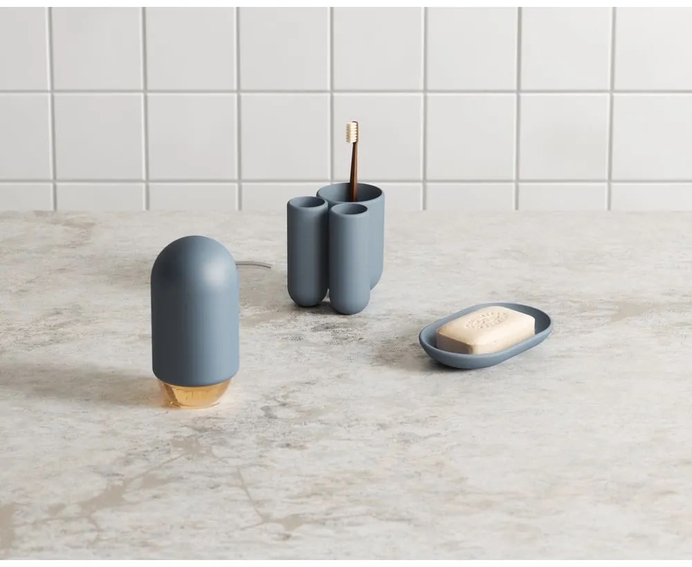 Suport pentru periuța de dinți albastru din plastic Touch – Umbra