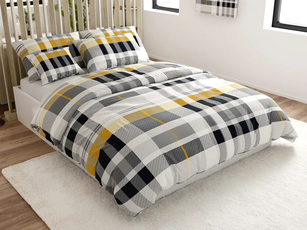 Lenjerie de pat din microfibra GREY LINE gri Dimensiune lenjerie de pat: 70 x 90 cm | 140 x 200 cm