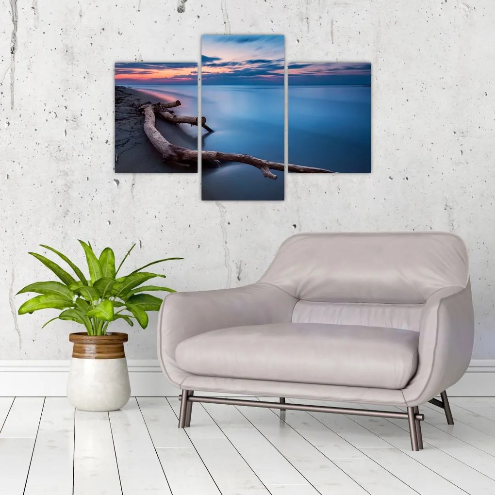 Tablou cu plaja în apus de soare (90x60 cm)