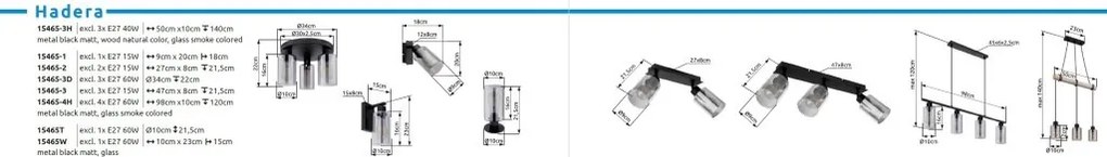 Lustra suspendata design modern HADERA 3L