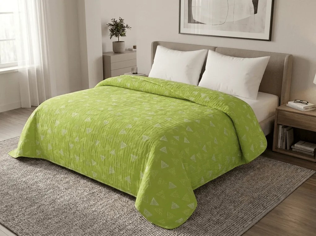 Cuvertura de pat TREVA, verde Dimensiune: 170 x 210 cm
