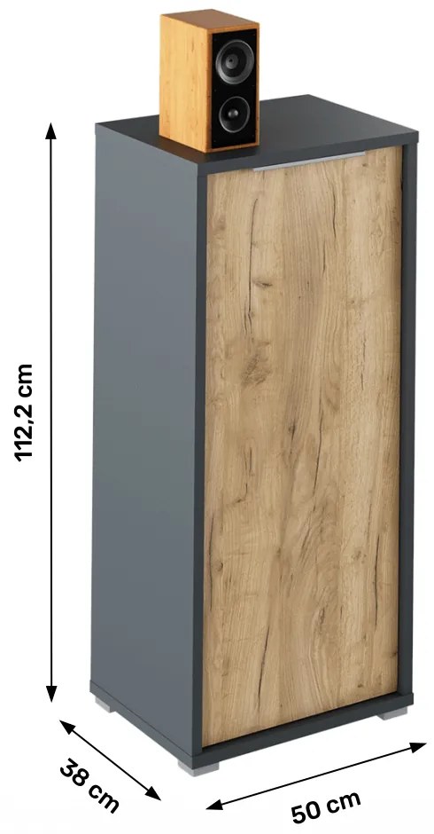 Dulap Hamila NEW TYP 10 (grafit + Stejar artisan). 1028767