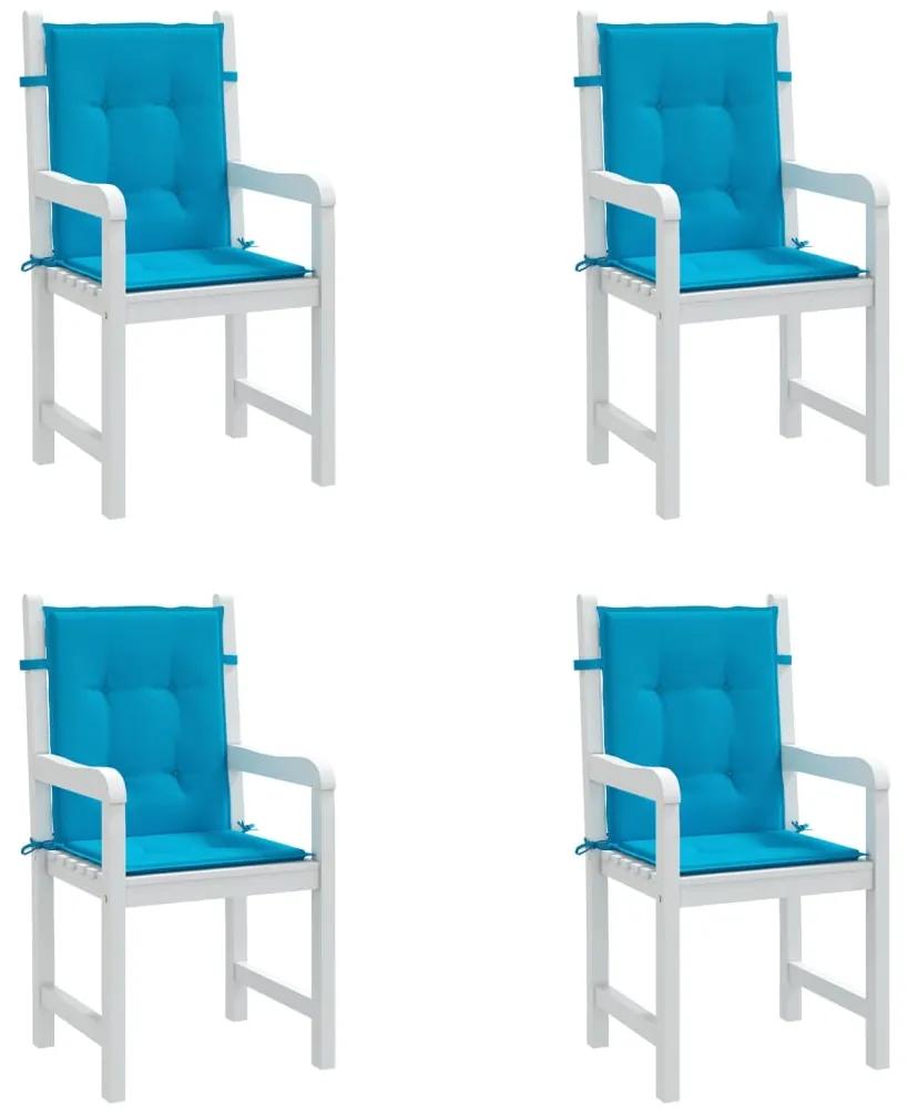Perne scaun de gradina, 4 buc., albastru, 100x50x3 cm 4, Albastru, 100 x 50 x 3 cm