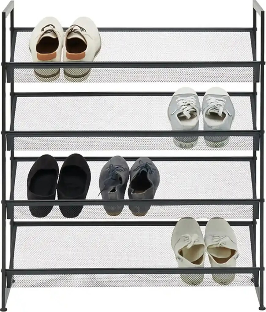 Pantofar MENOLA, negru, metal, 72x30x80 cm