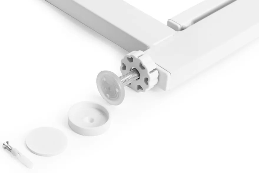 Șină de siguranță 74-105 cm pentru scări și uși oțel alb