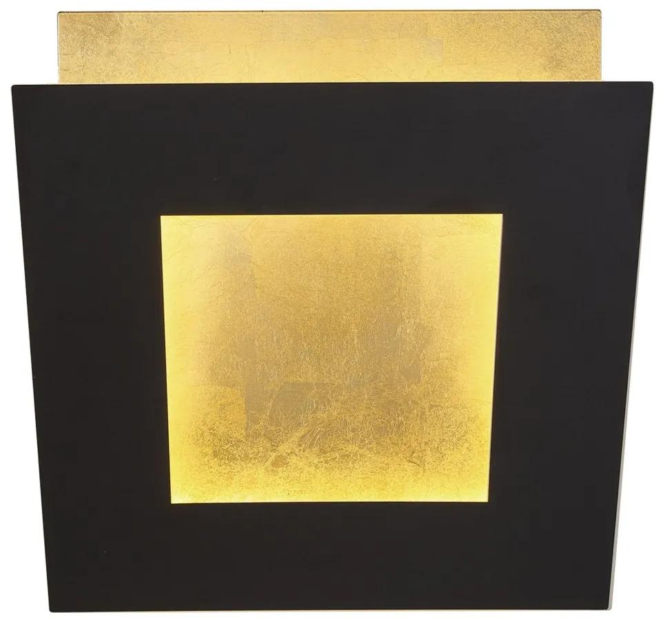 Aplica de perete LED design ambiental DALIA 40x40cm, negru/ auriu
