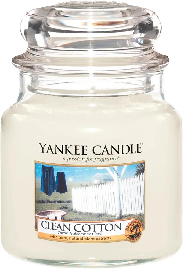 Yankee Candle lumanare Clean Cotton, medie alb