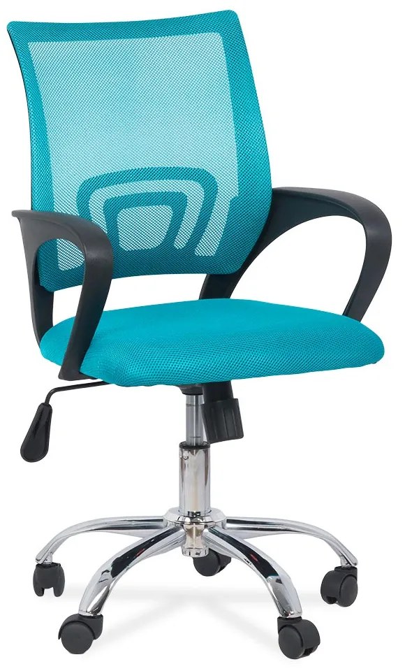 Scaun de birou din mesh si rotativ OFF 619 turcoaz