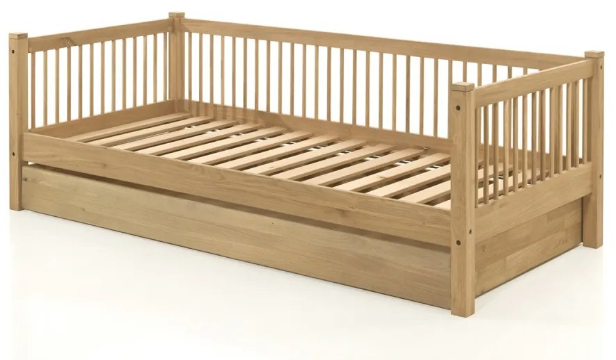 Set FORREST OAK format dintr-un Pat copii cabină (90 x 200 cm) și un Pat copii extensibil.