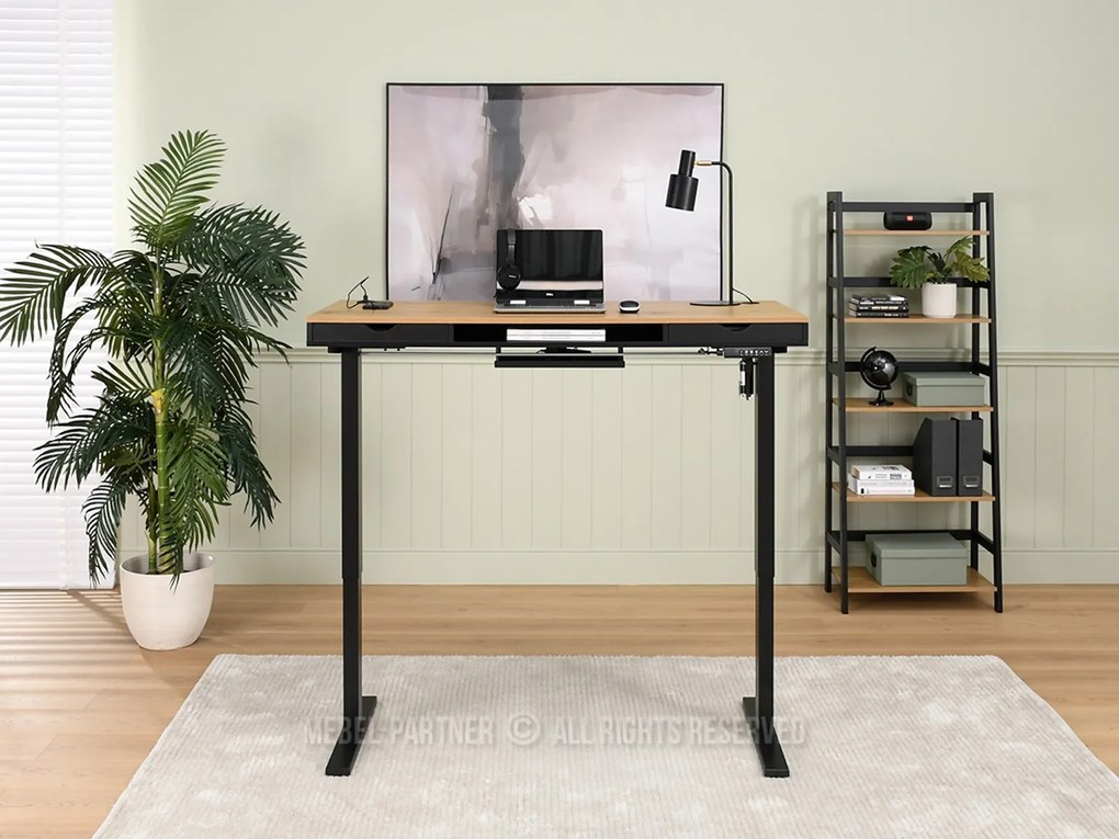Masă PC Osto 140 (stejar negru + negru). 1109839