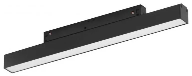 Set un metru sina magnetica monofazata cu iluminat inclus Alfa 52M1031BK negru, 3000K