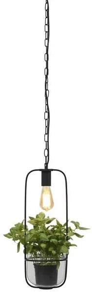 Lustra design deosebit cu vas pentru flori Florence black