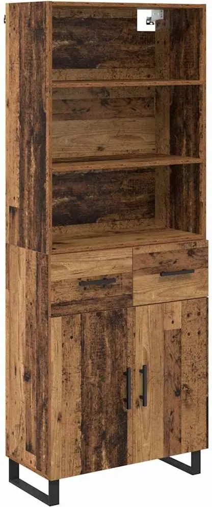 vidaXL Bufet cu sertar Lemn vechi 69,5 x 34 x 180 cm Lemn compozit