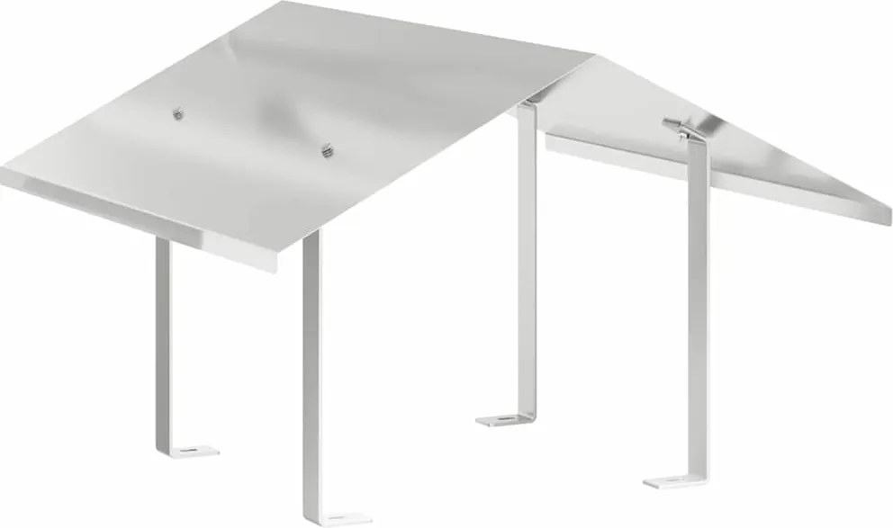 vidaXL Hood pentru coș de fum Argintiu 60 x 60 x 38 cm Oţel inoxidabil