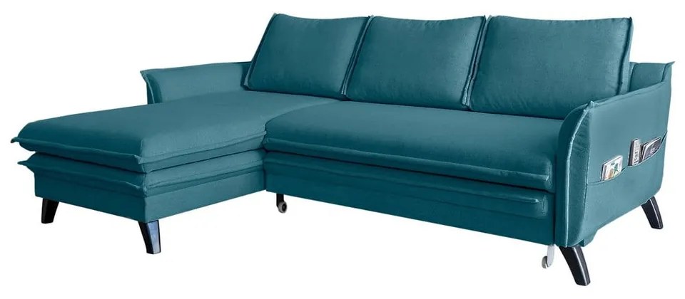 Colțar extensibil cu șezlong pe partea stângă Miuform Charming Charlie, turcoaz