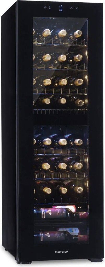Klarstein Bellevine Deux 39 Flex, răcitor de vinuri, 105 l, 34 sticle. 2 zone