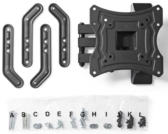 Nedis TVWM1530BK − Full Motion Suport de perete pentru TV 23-55/3 puncte pivot