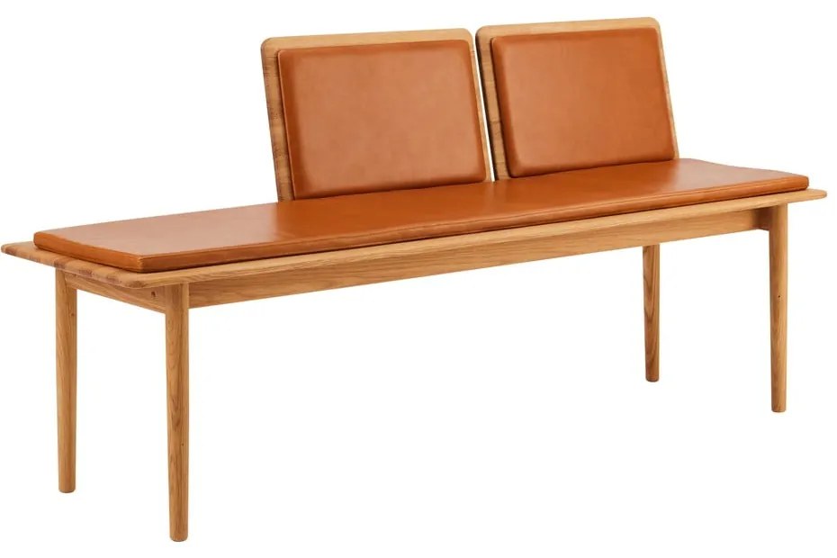 Bancă din piele maro cognac Elba - Hammel Furniture
