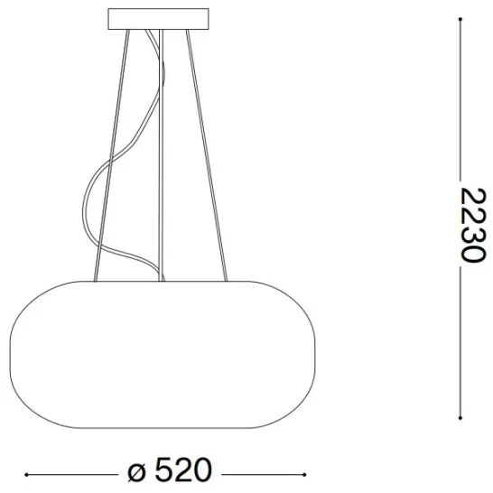Ideal lux - Lampa suspendata 3xE27/60W/230V