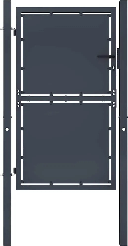 vidaXL Poartă de grădină din oțel 100x175 cm antracit