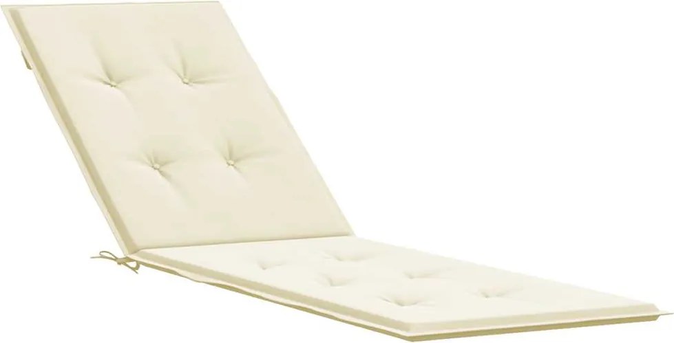 vidaXL Pernă de șezlong, crem, (75+105) x 50 x 4 cm