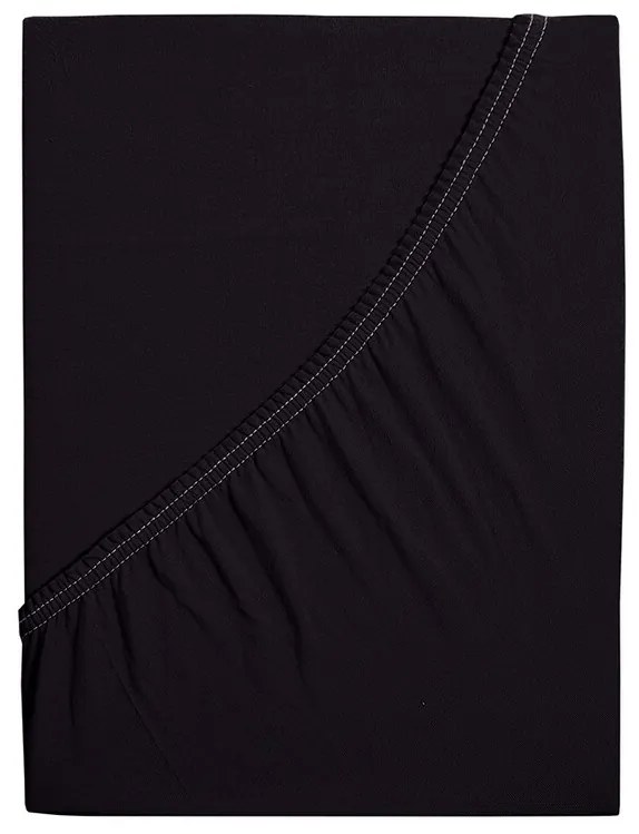 Cearșaf de pat 4Home jersey Ideal negru , 200 x 200 cm, 200 x 200 cm