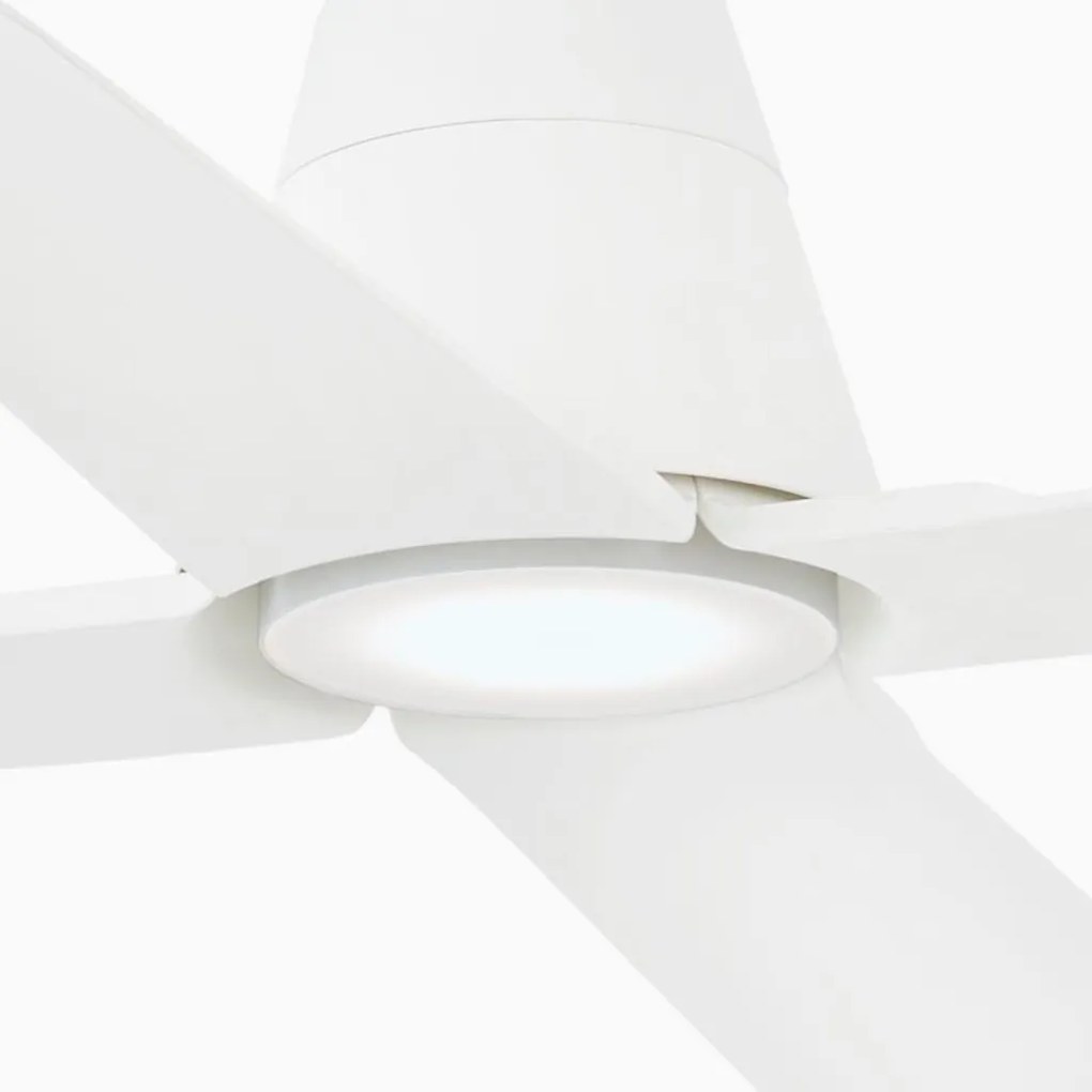 Lustra cu Ventilator si telecomanda pentru exterior TYPHOON M LED alb