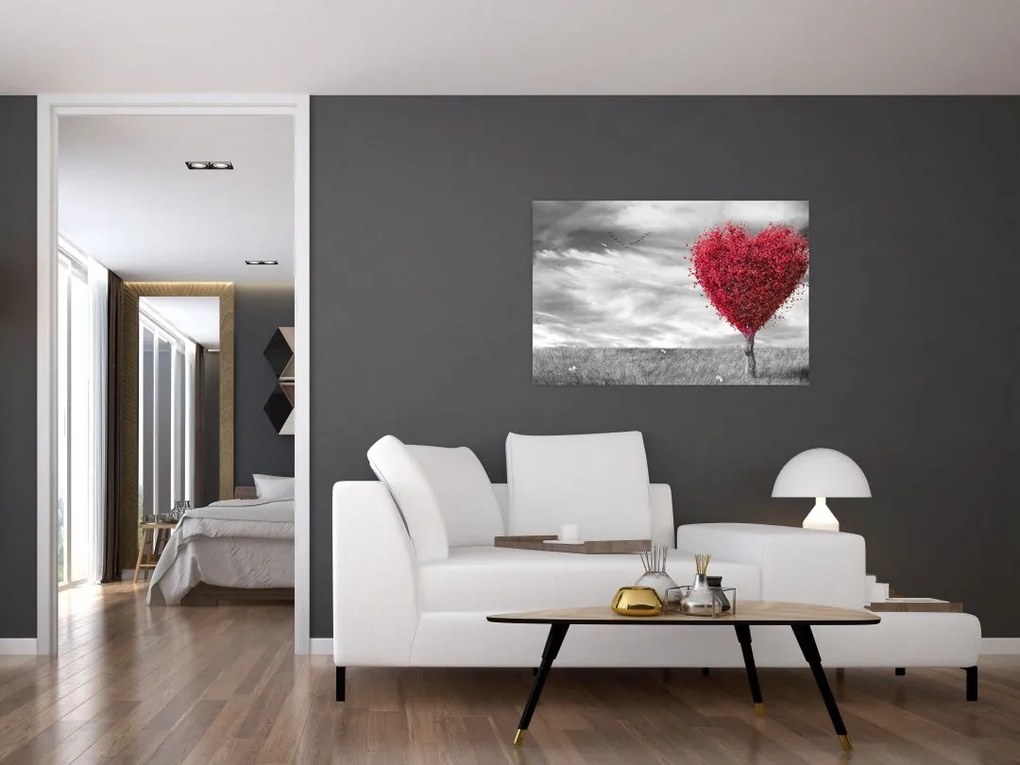Tablou -Inima din coroanele copacilor (90x60 cm)
