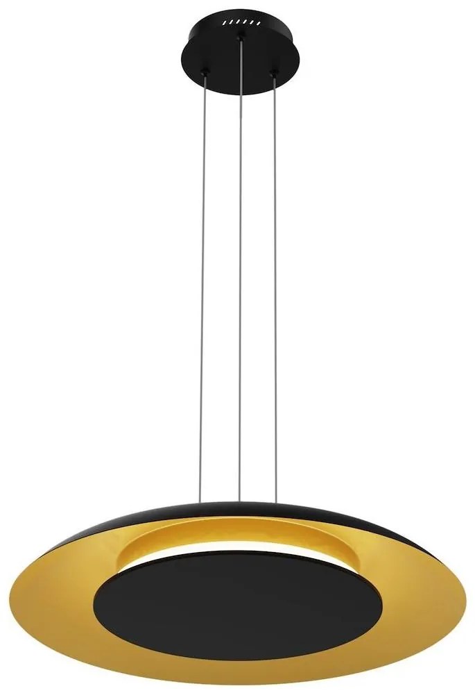 Pendul LED pe cablu PIATTINO LED/30W/230V 2700/3200/4000K Ø 40 cm negru/auriu