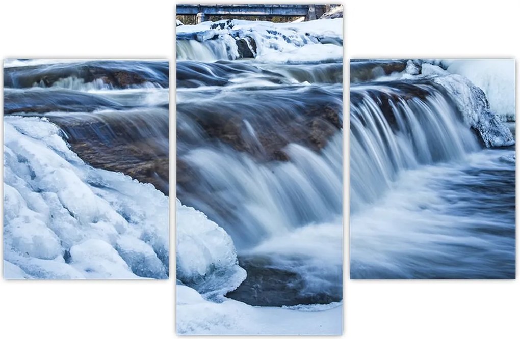 Tablou - Râu iarna (90x60 cm)