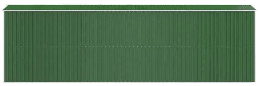 Sopron de gradina, verde, 192x606x223 cm, otel zincat