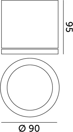 Spot de exterior 1xGU10/35W/230V IP54 rotund pătrat