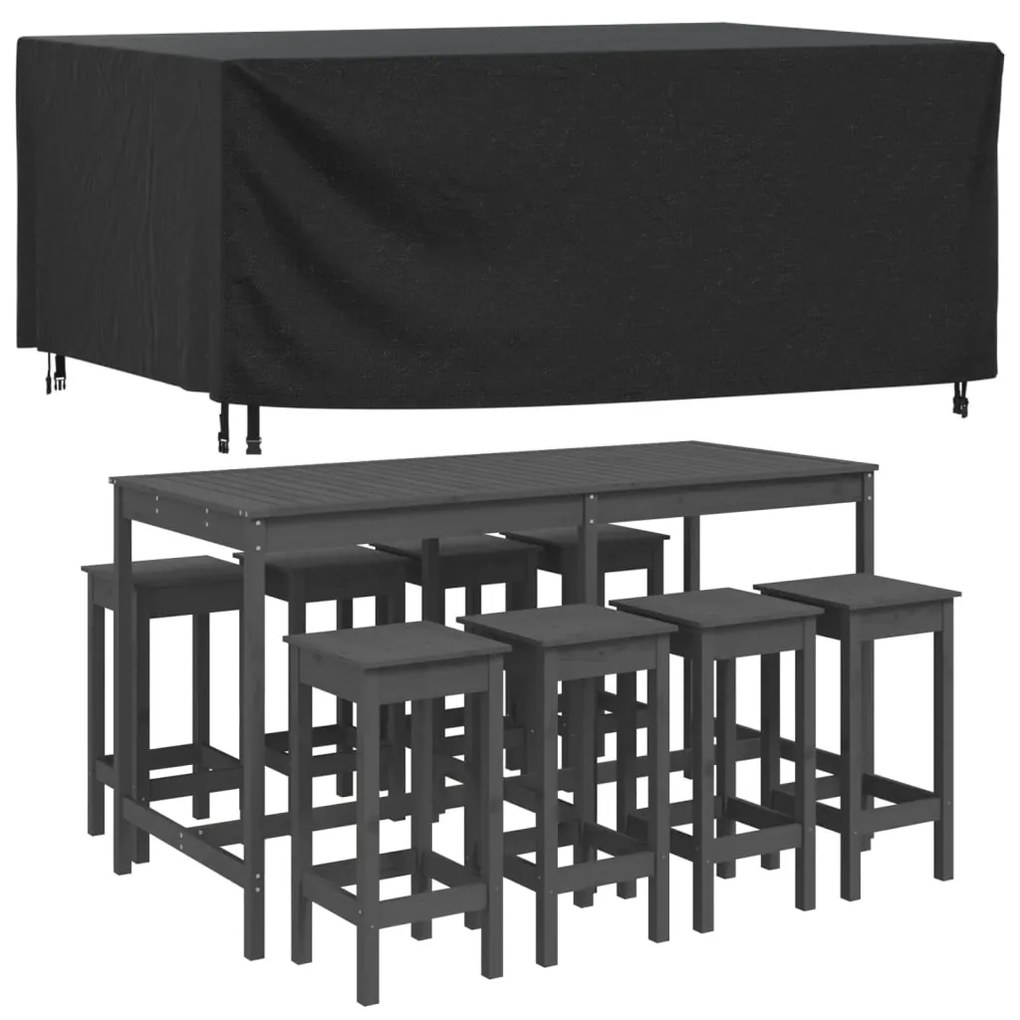 364814 vidaXL Husă mobilier de grădină negru 225x143x90 cm impermeabilă 420D