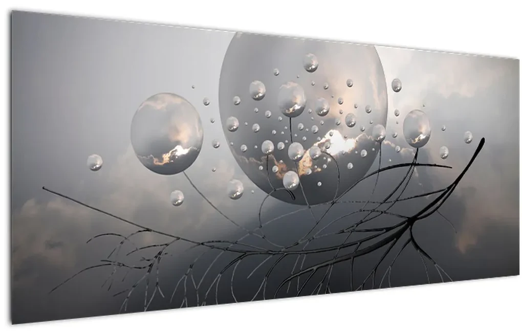 Tabloul bilelor abstracte (120x50 cm)