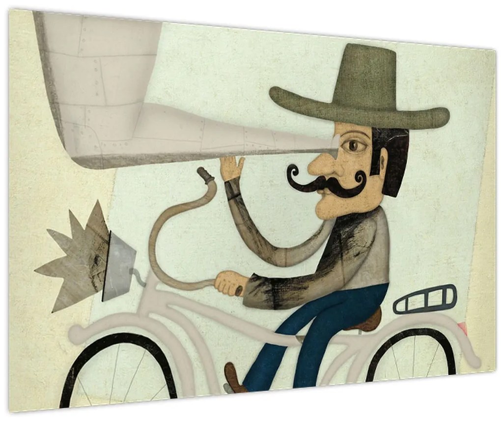 Tablou - Astronom pe bicicletă (90x60 cm)