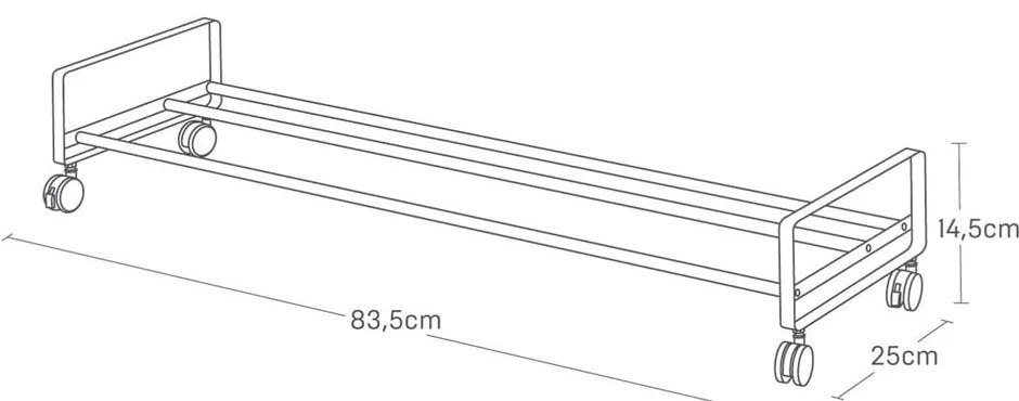 Pantofar alb din metal 83,5x14,5x27,5 cm Tower – YAMAZAKI
