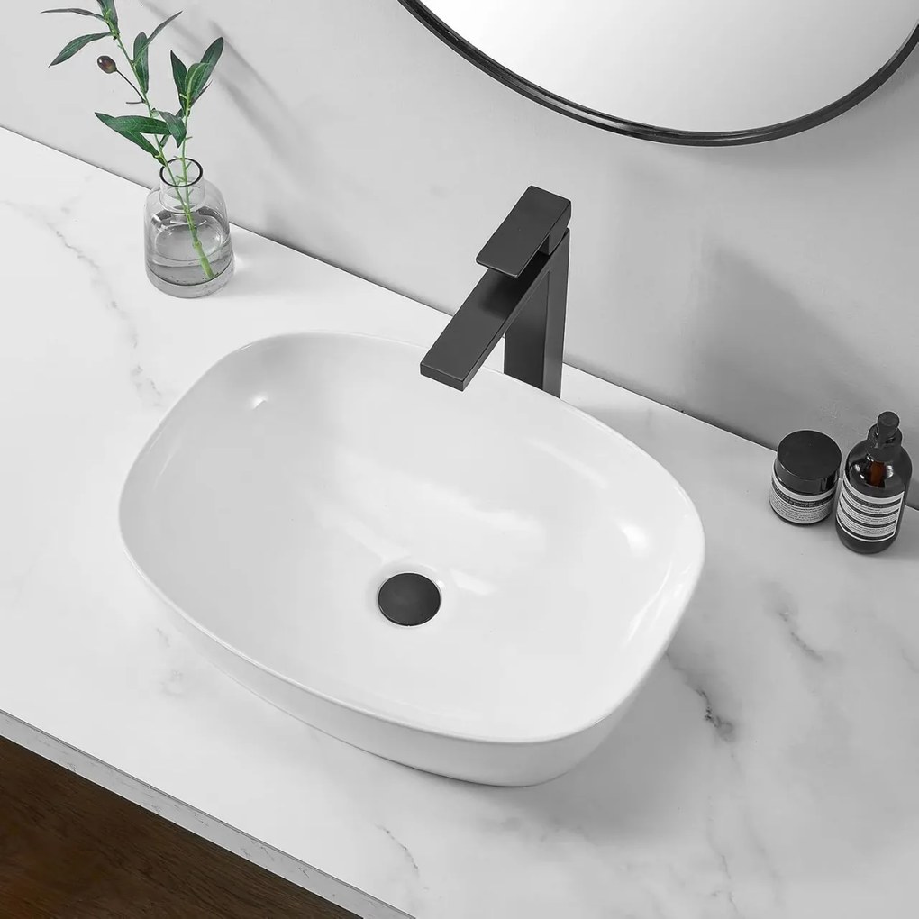 Lavoar Freja alb L49 cm