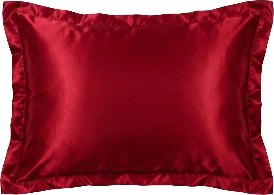 Set 2 bucati fete de perna satin BEAUTY SILK 60x70 cm, rosie