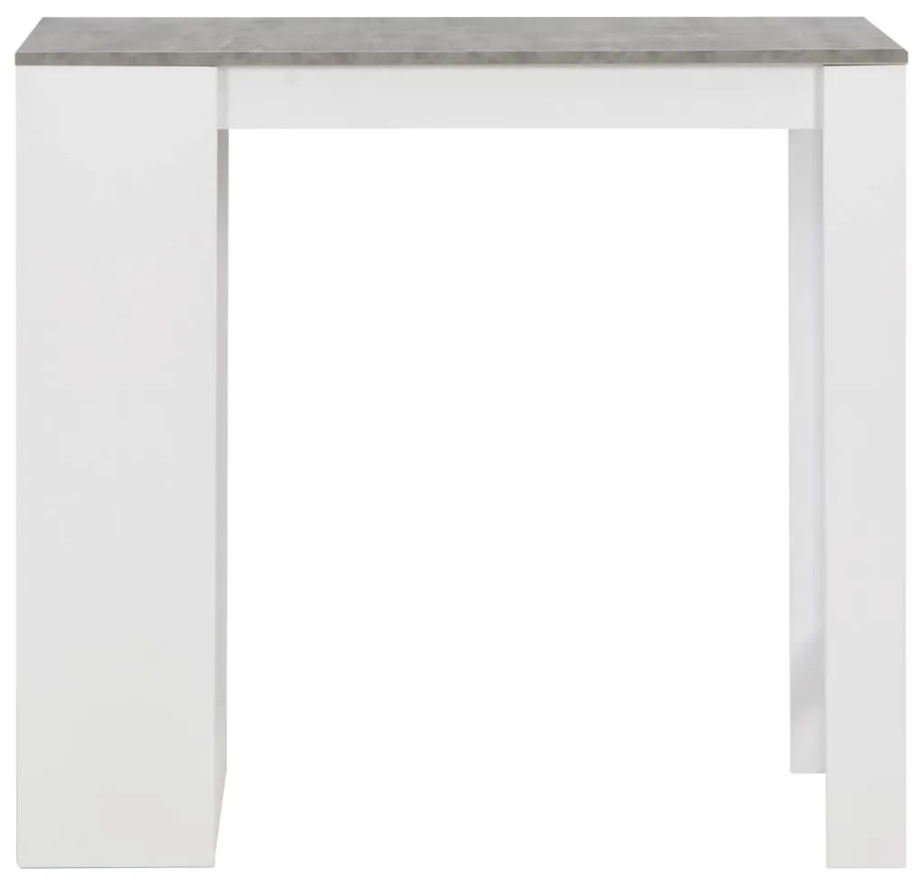 280214 vidaXL Masă de bar cu raft, alb, 110 x 50 x 103 cm