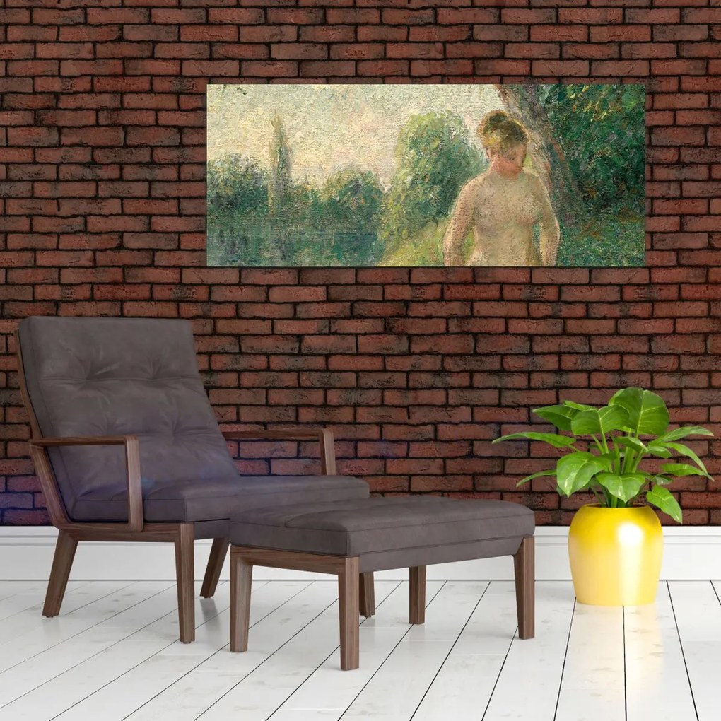 Tablou - Camille Pissarro, The Bather, reproducere (120x50 cm)