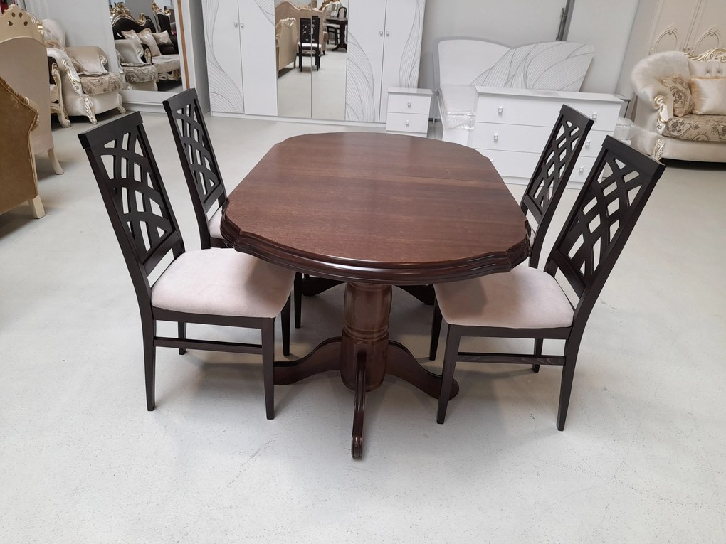 SET MARCO 58 MASA 160/195 CM + 4 SCAUNE PERSONALIZABIL PE CULORI