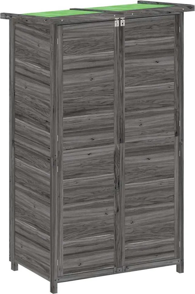 vidaXL Magazie de unelte pentru grădină gri 83x57x140cm lemn masiv pin