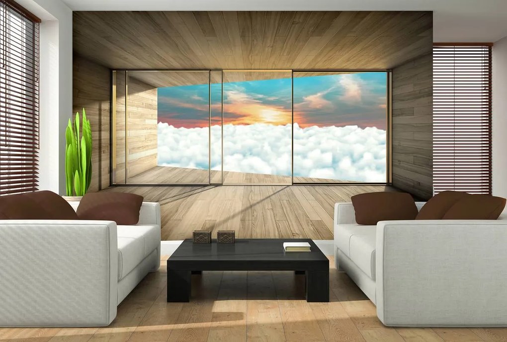 Fototapet - Casa  modernă - privire spre cer (152,5x104 cm)