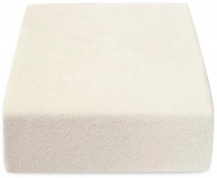 Colorat Cearșaf elastic ecru, frotir 60x120 cm