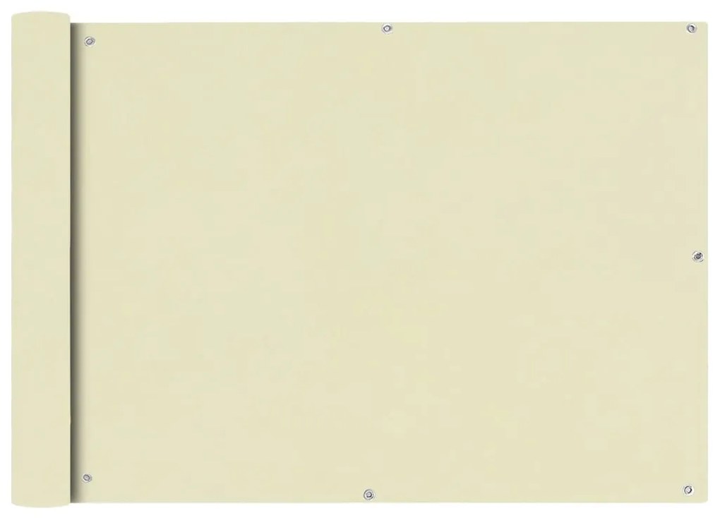 vidaXL Prelată balcon din material textil oxford, 75 x 600 cm, bej